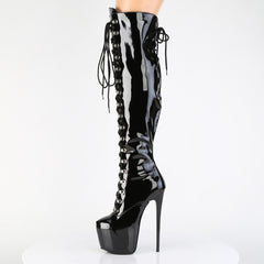 7 Inch Heel JUBILANT-3012 Black Stretch Patent