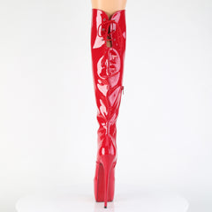 7 Inch Heel JUBILANT-3012 Red Stretch Patent