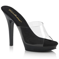 5 Inch Heel LIP-101 Clear-Black
