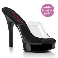 5 Inch Heel MAJESTY-501 Clear Black