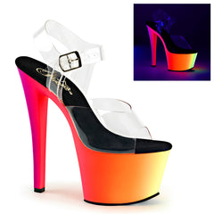 7 Inch Heel RAINBOW-308UV Clear