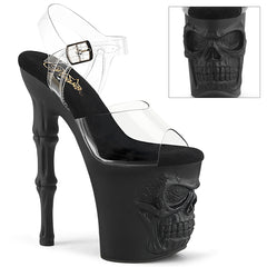 Pleaser Rapture 808 Clear Black Platform Shoes