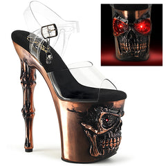 8 Inch Heel RAPTURE-808-LT Copper Chrome