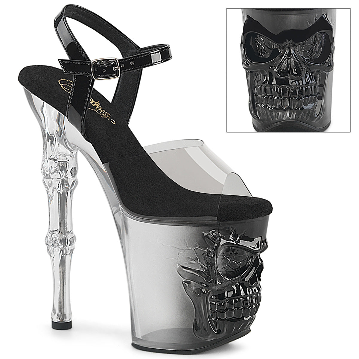 Pleaser Rapture 808T 1 Smoke Black Platform Shoes