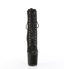 8 Inch Heel RAZZLE-1040WR Black Reptile Print