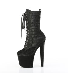 8 Inch Heel RAZZLE-1040WR Black Reptile Print