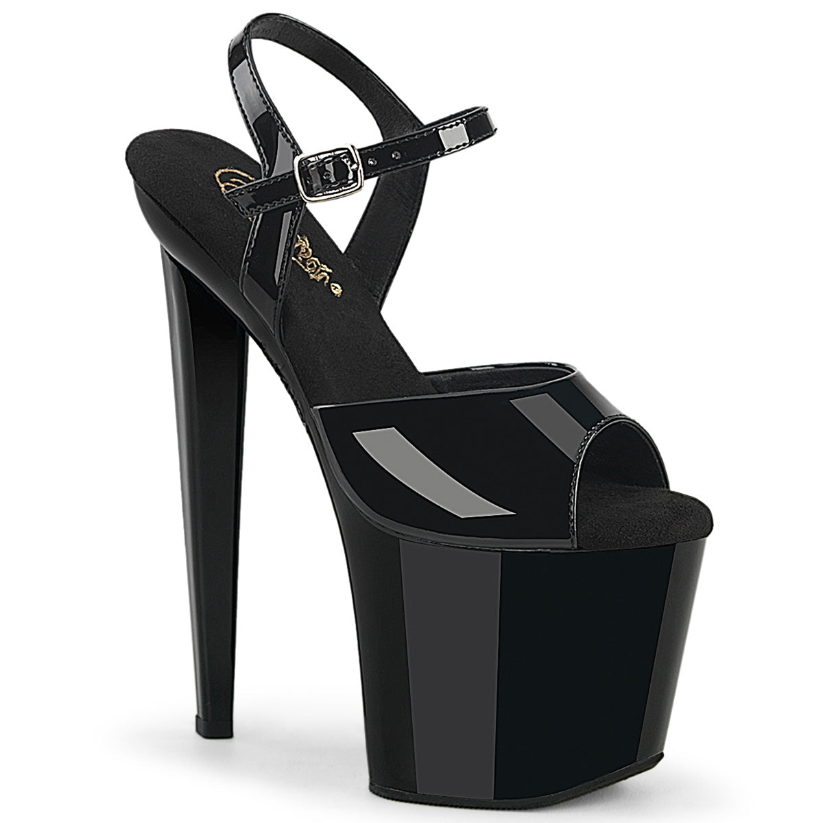 Pleaser Razzle 809 Black Patent Platform Shoes