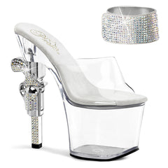 7 Inch Heel REVOLVER-712 Clear