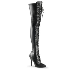 SEDUCE-3024 Black Str Faux Leather