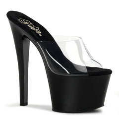 7 Inch Heel SKY-301 Clear-Black