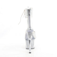 7 Inch Heel SKY-324PREM-RSNT Silver Rhinestone