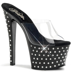 7 Inch Heel STARDUST-701 Clear-Black