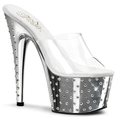 7 Inch Heel STARDUST-701 Clear-Silver