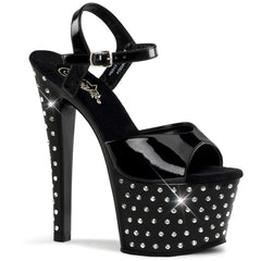 7 Inch Heel STARDUST-709 Black Patent