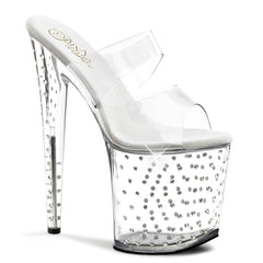 8 Inch Heel STARDUST-802 Clear