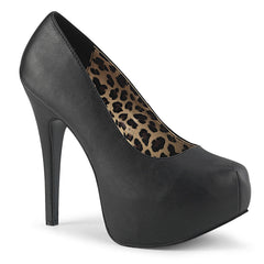 5 Inch Heel TEEZE-06W Black Pu (Wide Width)