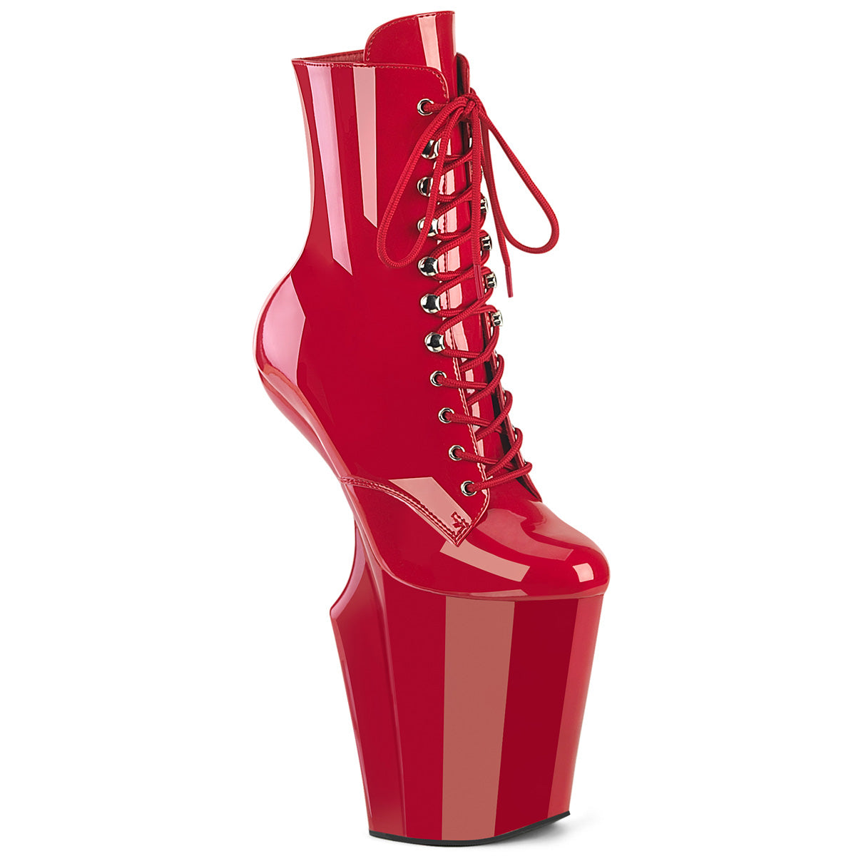 Pleaser Worship 1020 Red Patent Platform Shoes
