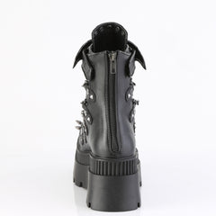3 Inch Heel WRATH-55 Black Vegan Leather
