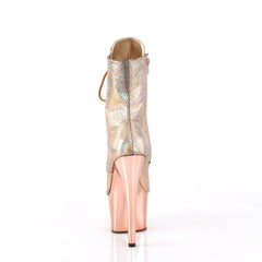 7 Inch Heel ADORE-1020HM Rose Gold Holo Metallic Pu