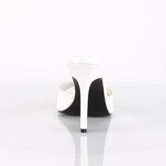 4 Inch Heel CLASSIQUE-01 White Pu