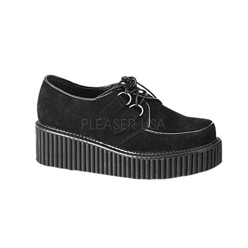 Demonia,DEMONIA Women's CREEPER-101 Black Suede Creepers - Shoecup.com