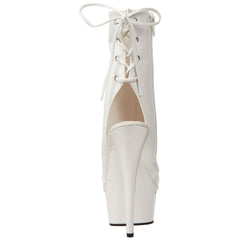 PLEASER DELIGHT-1018 White Pu Ankle Boots - Shoecup.com - 3