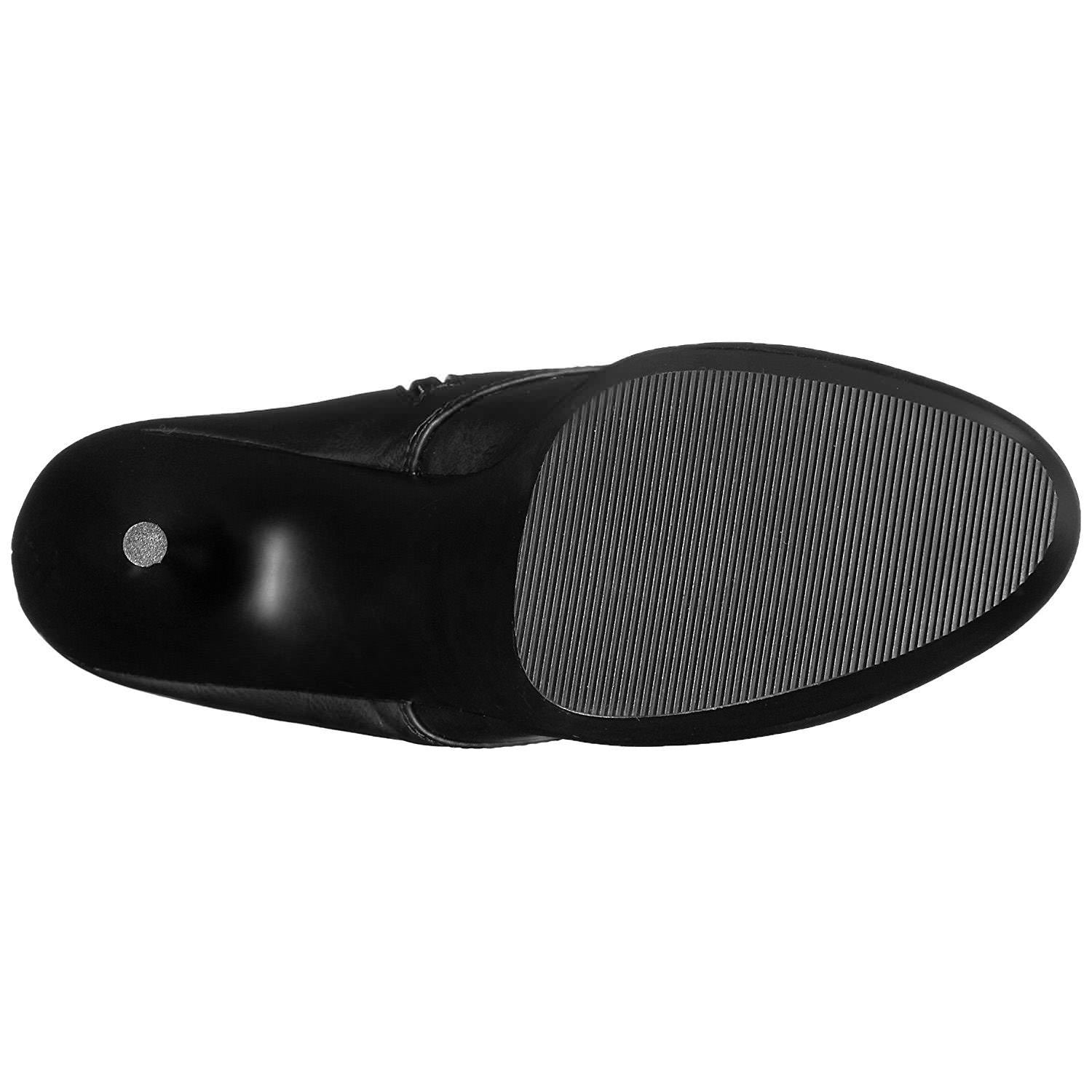 Pleaser DELIGHT-1020 Black Faux Leather Ankle Boots - Shoecup.com - 5