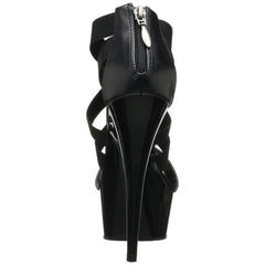 PLEASER DELIGHT-669 Black Elasticated Band-Black Sandals - Shoecup.com - 3
