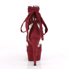 6 Inch Heel DELIGHT-679 Burgundy Suede