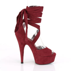 6 Inch Heel DELIGHT-679 Burgundy Suede