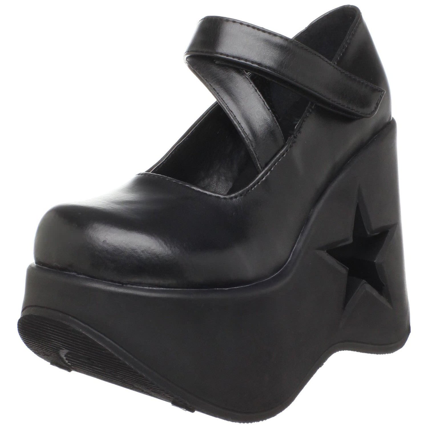 Demonia,DEMONIA DYNAMITE-03 Black Pu Mary Jane - Shoecup.com