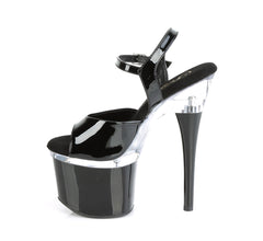 7 Inch Heel ESTEEM-709 Black Clear