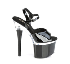 7 Inch Heel ESTEEM-709 Black Clear
