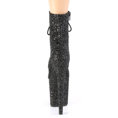 8 Inch Heel FLAMINGO-1020GWR Black Glitter