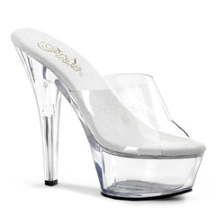 PLEASER KISS-201 Clear Platform Sandals - Shoecup.com