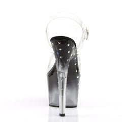 7 Inch Heel STARDUST-708T Clear Black