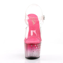 7 Inch Heel STARDUST-708T Clear Pink