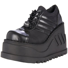 Demonia,DEMONIA STOMP-08 BLACK CHUNKY PLATFORM SHOES - Shoecup.com