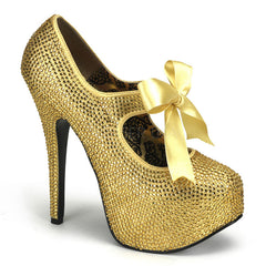 Bordello,Bordello TEEZE-04R Gold Rhinestones Pumps - Shoecup.com