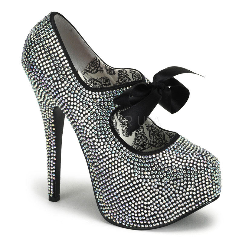 Bordello,Bordello TEEZE-04R Iridescent Rhinestones Pumps - Shoecup.com