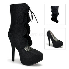 Bordello,Bordello TEEZE-31G Black Mini Glitter Pumps - Shoecup.com