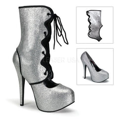 Bordello,Bordello TEEZE-31G Silver Mini Glitter Pumps - Shoecup.com