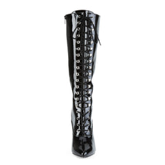 Pleaser VANITY-2020 Black Patent Knee High Boots