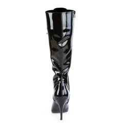 Pleaser VANITY-2020 Black Patent Knee High Boots