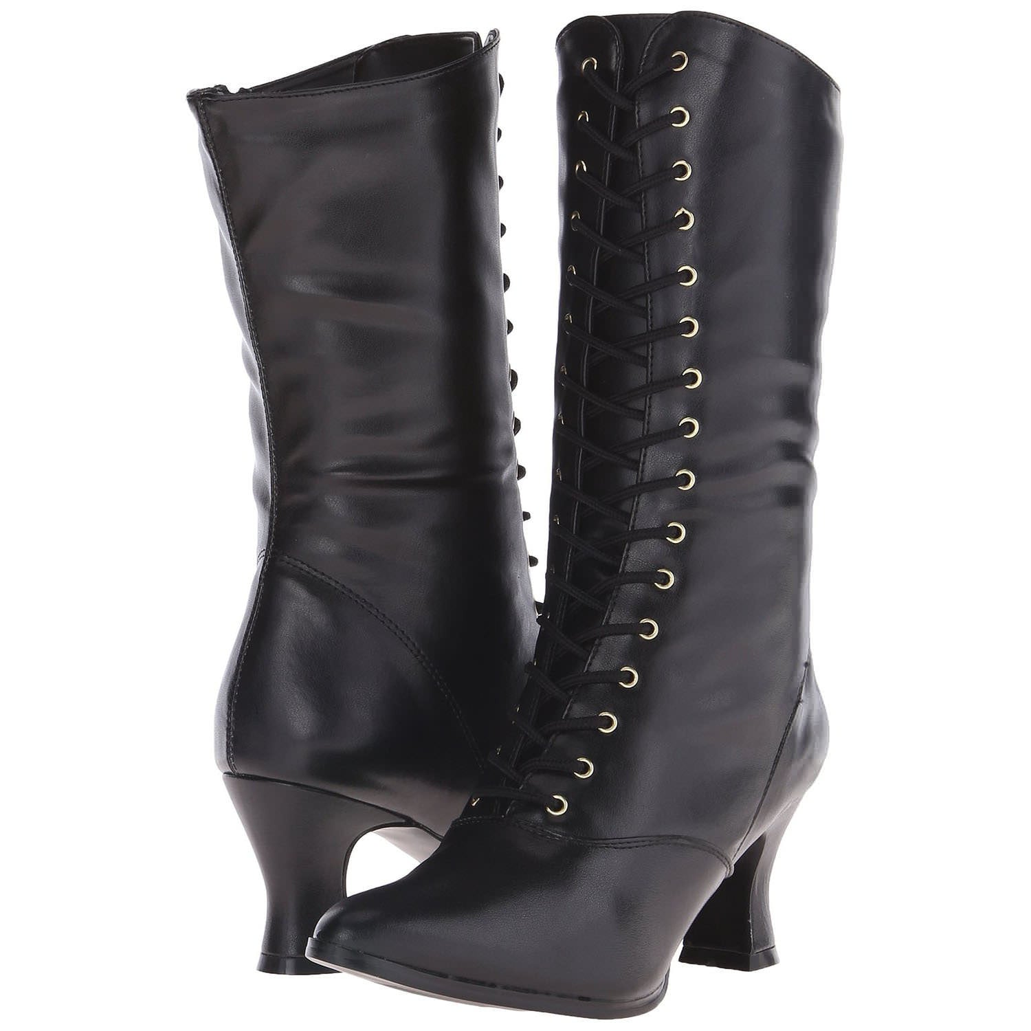 FUNTASMA VICTORIAN-120 Black Pu Boots - Shoecup.com - 1