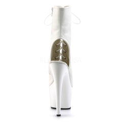 Pleaser ADORE-1016 White Platform Ankle Boots - Shoecup.com - 4
