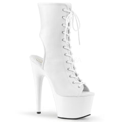 Pleaser ADORE-1016 White Platform Ankle Boots - Shoecup.com - 1