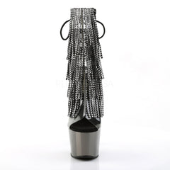 Pleaser ADORE-1017RSF Black Fringe Ankle Boots - Shoecup.com - 2