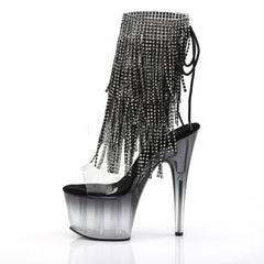 Pleaser ADORE-1017RSFT Black Fringe Ankle Boots - Shoecup.com - 3