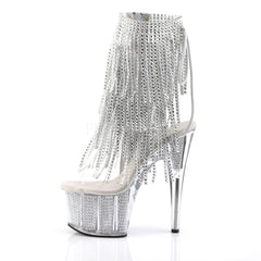 7 Inch Heel ADORE-1017SRS Silver Rhinestone